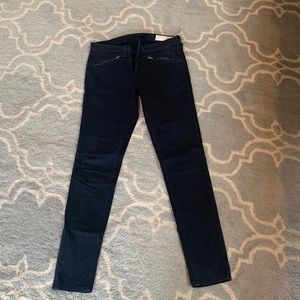 Rag and Bone black moto denim, size 28